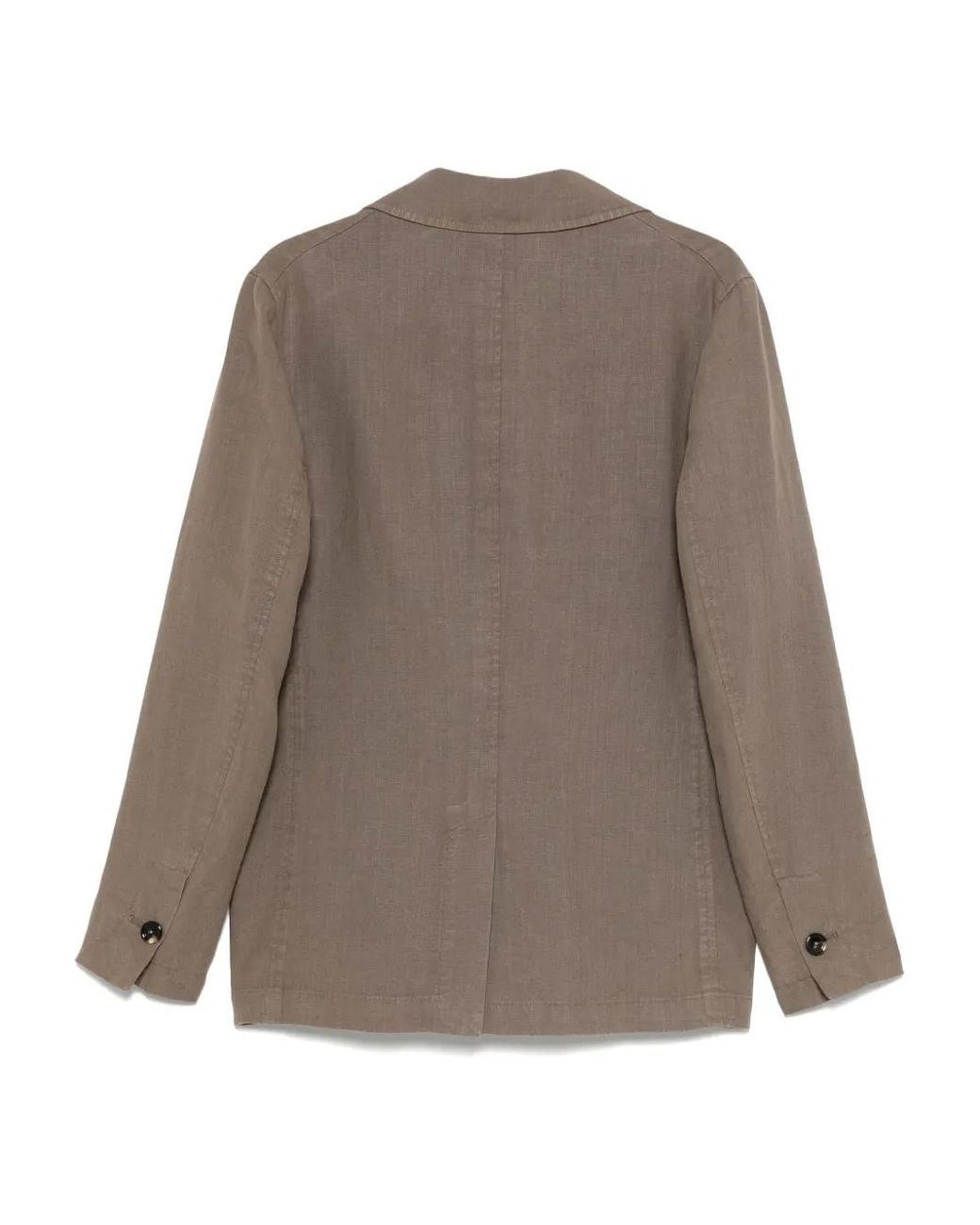 Dell'Oglio Brown Linen Blazer for men