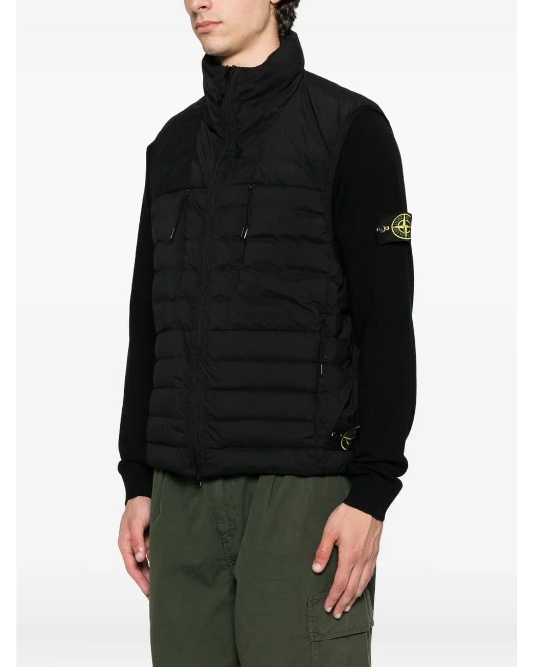 Stone Island Black Jackets for men