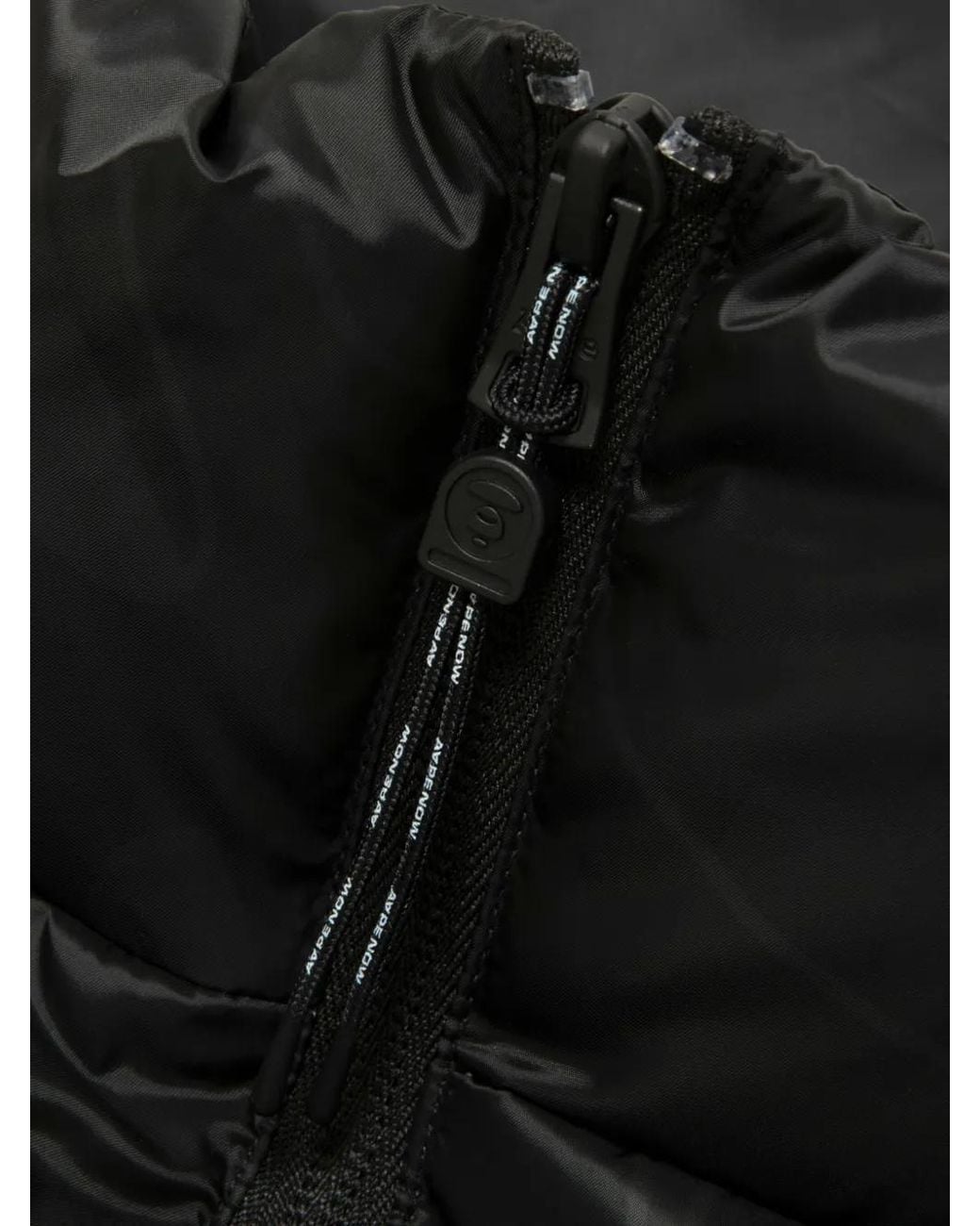 Aape By A Bathing Ape Black Logo Puffer Jacket for men