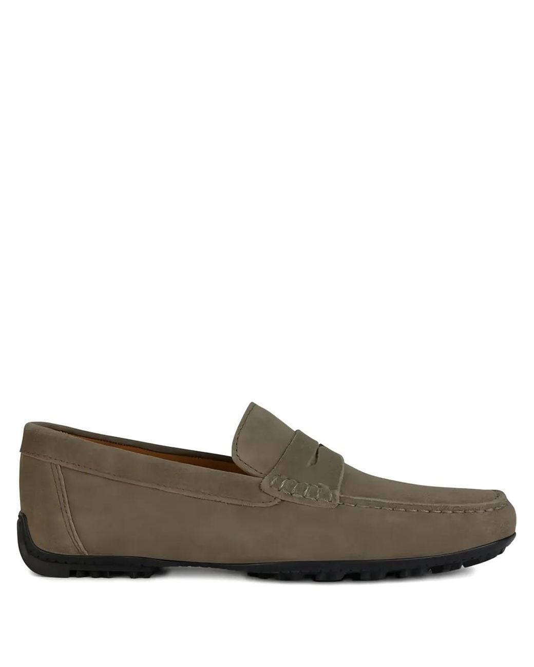 Geox Gray Kosmopolis Penny-Slot Suede Loafers for men