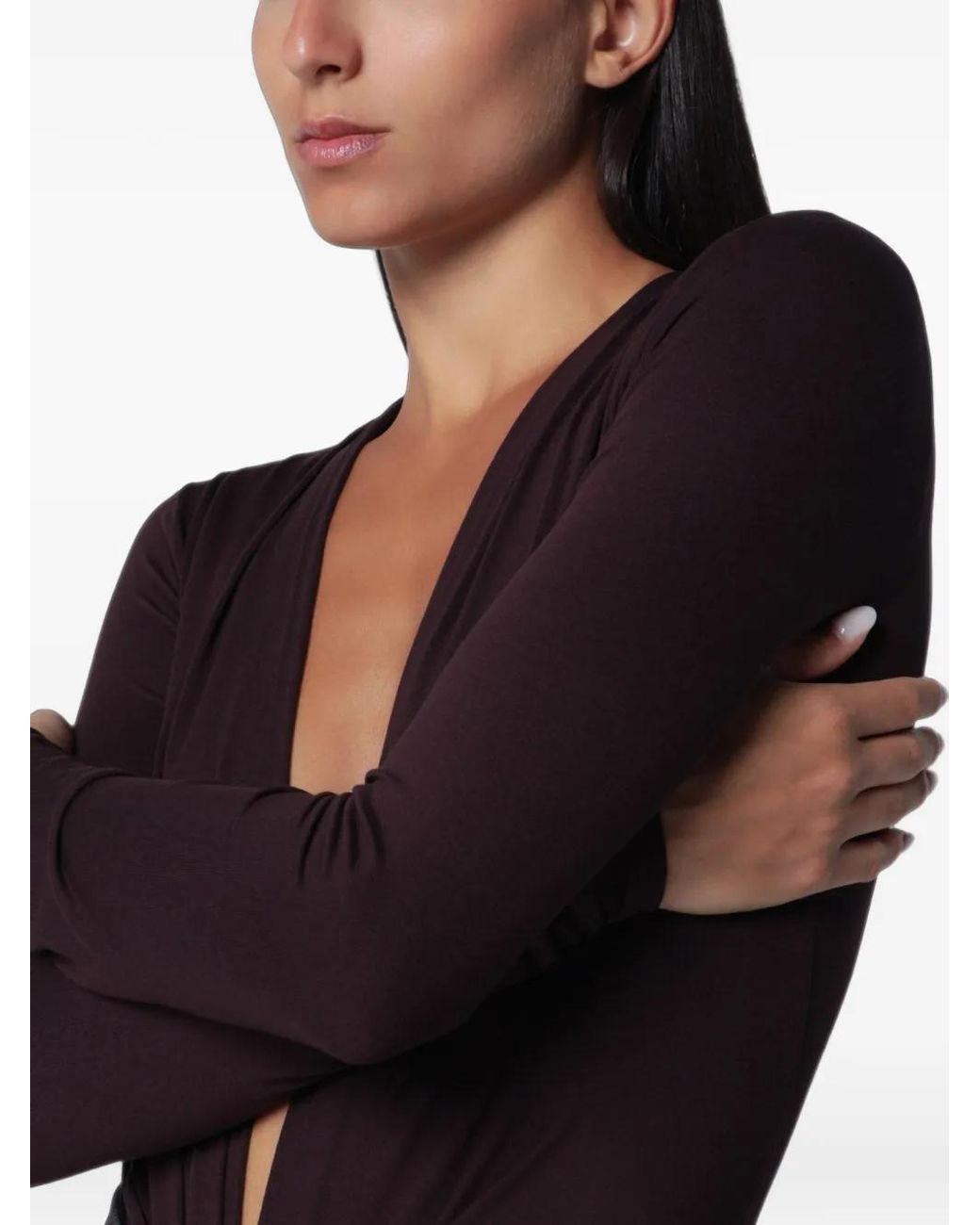 ANDAMANE Blue Zelda Deep V-Neck Bodysuit