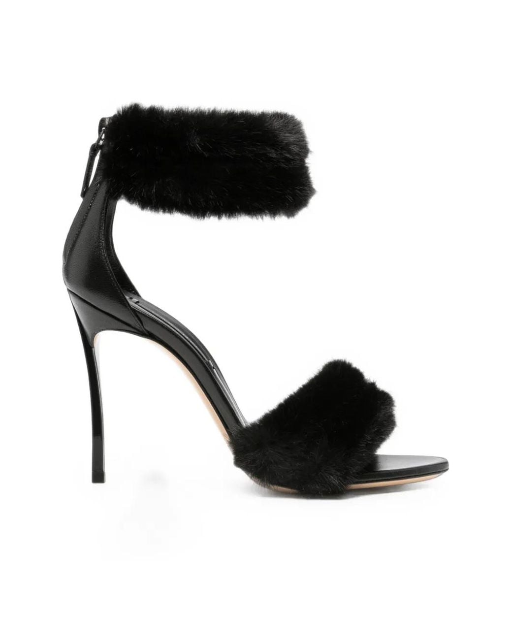 Casadei Black Blade Diva Minorca Sandals
