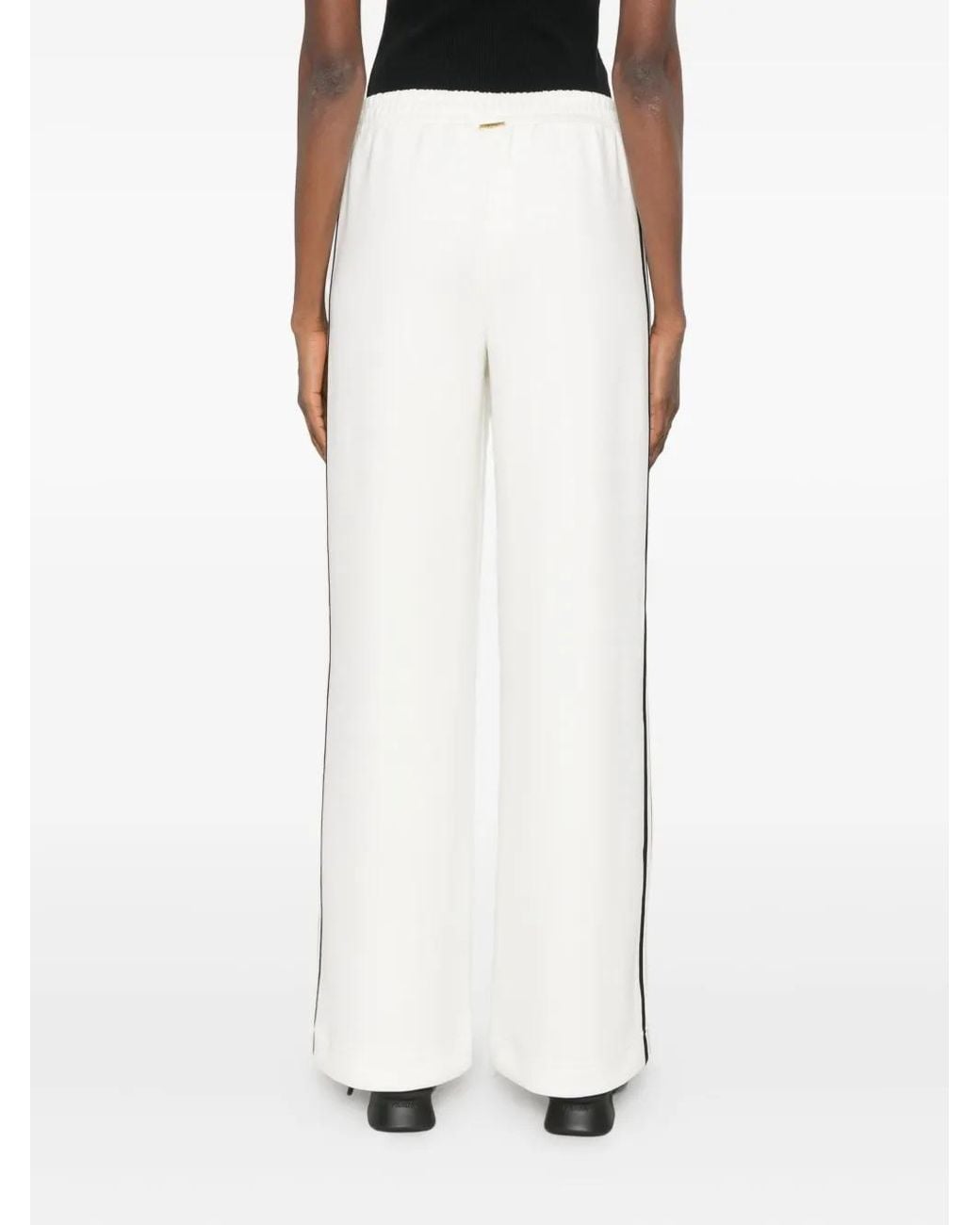 Twinset White Side-Stripe Pants