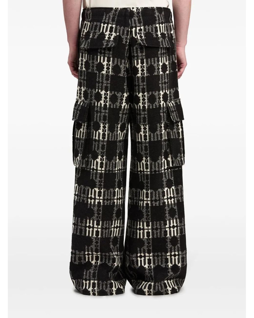 Palm Angels Black Cotton Cargo Trousers for men