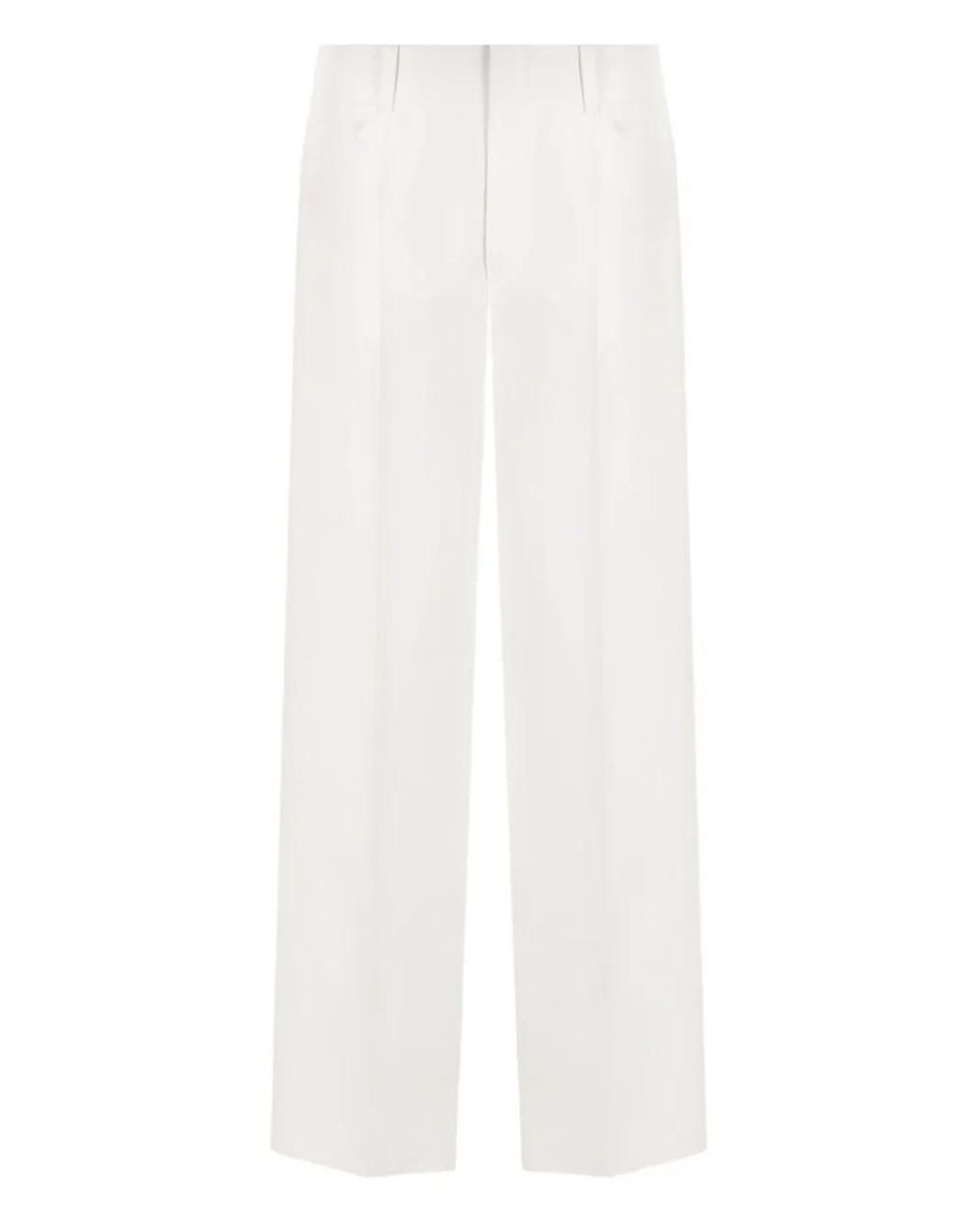 Chloé White Straight Leg Tailored Trousers