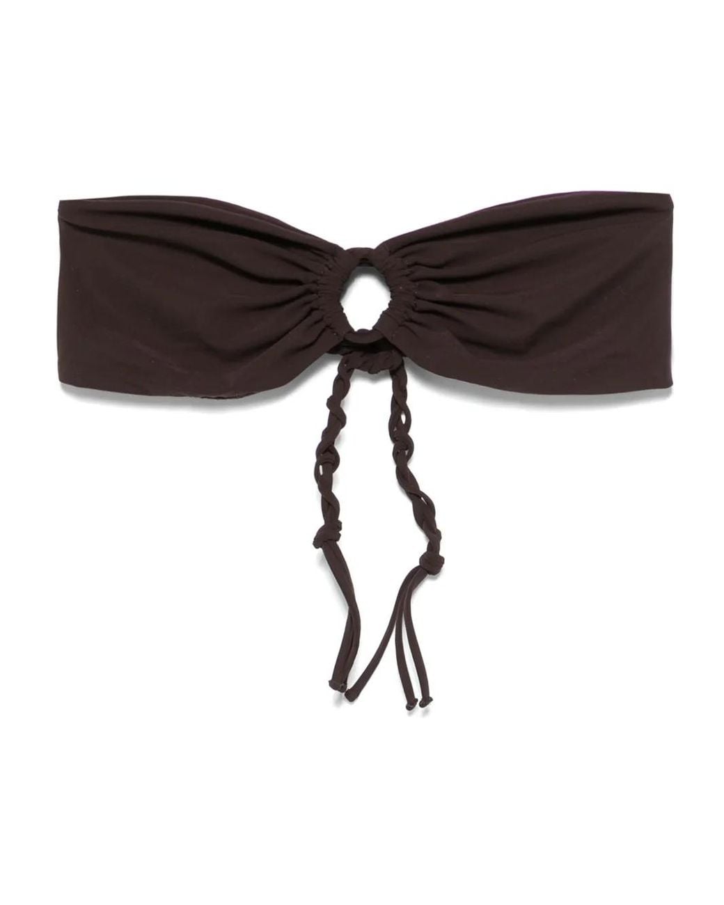 Jil Sander Black Strapless Bikini Top