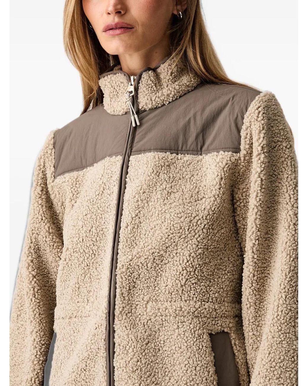 Mos Mosh Natural Elisa Eli High-Neck Zip-Up Jacket