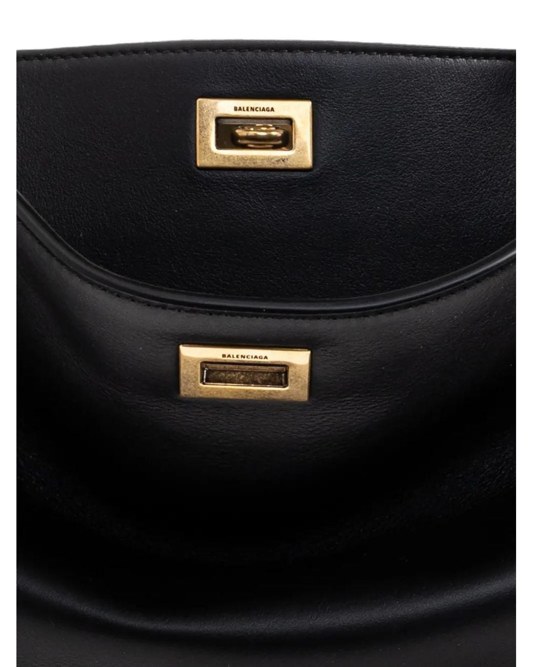 Balenciaga Black Small Rodeo Leather Tote Bag