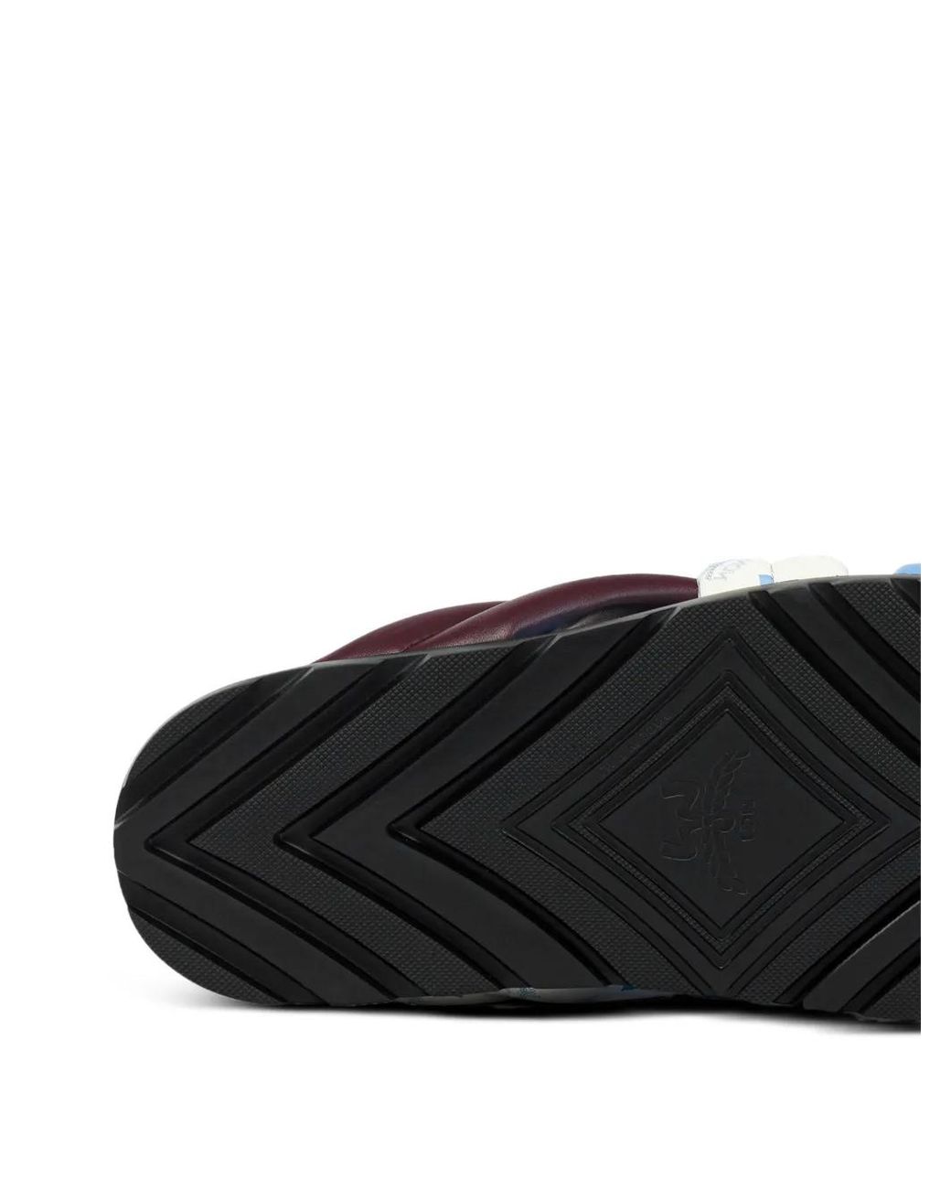 MCM Blue Criss-Cross Logo Sandals