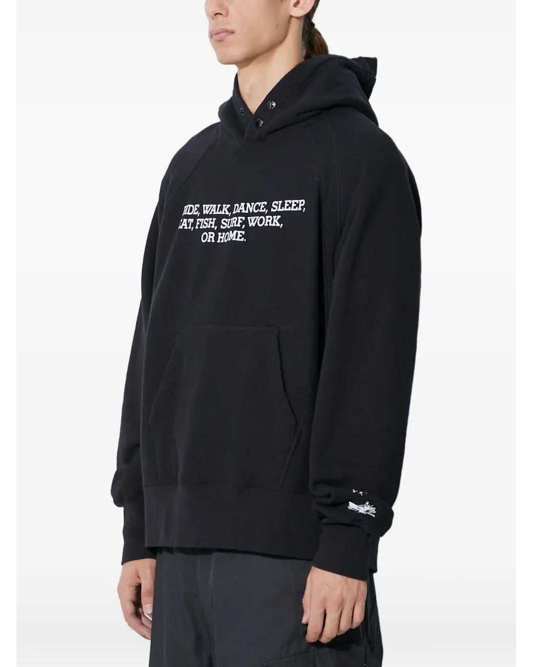 Engineered Garments Blue Printed Hoodie for men
