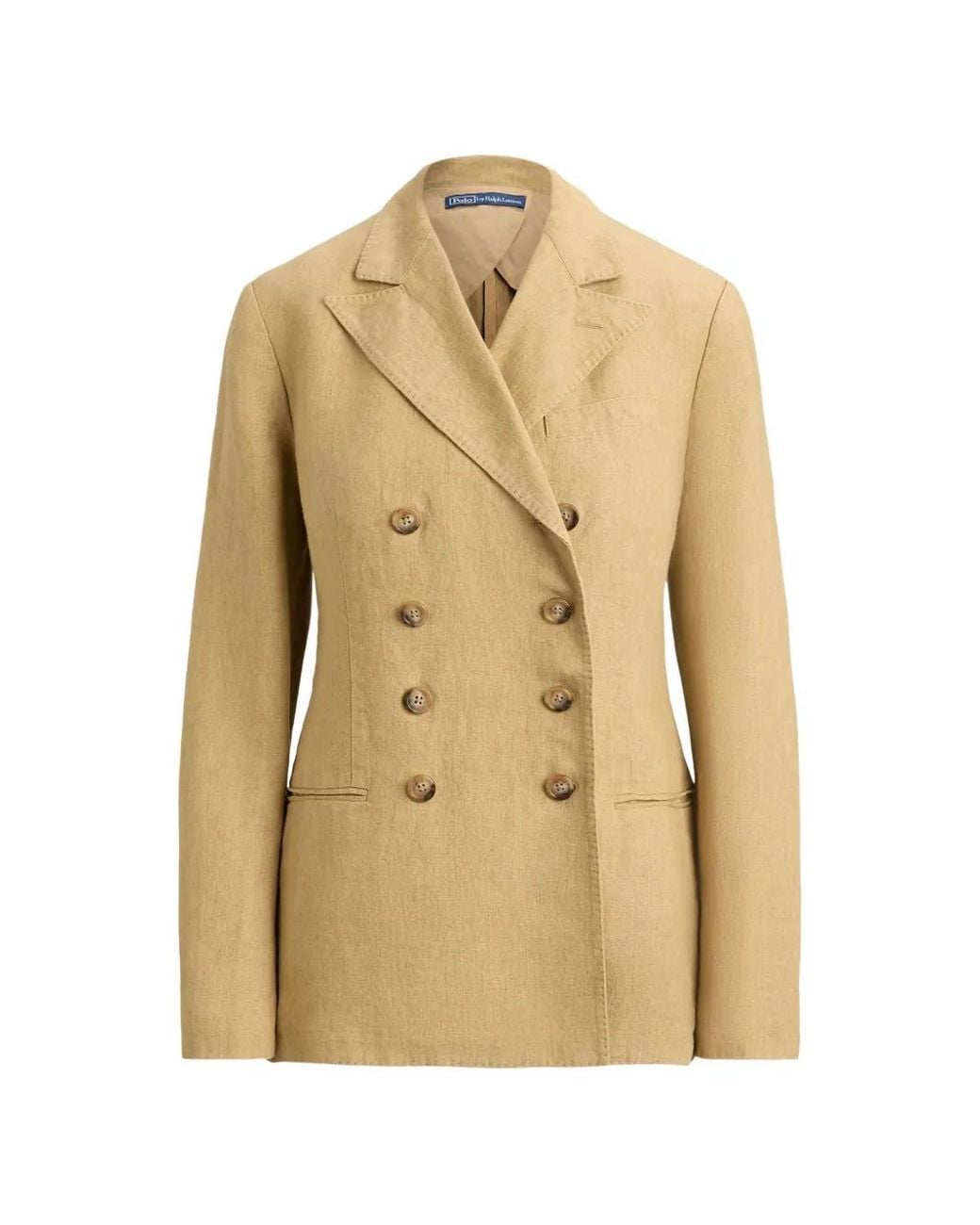 Polo Ralph Lauren Natural Double-Breasted Linen Blazer