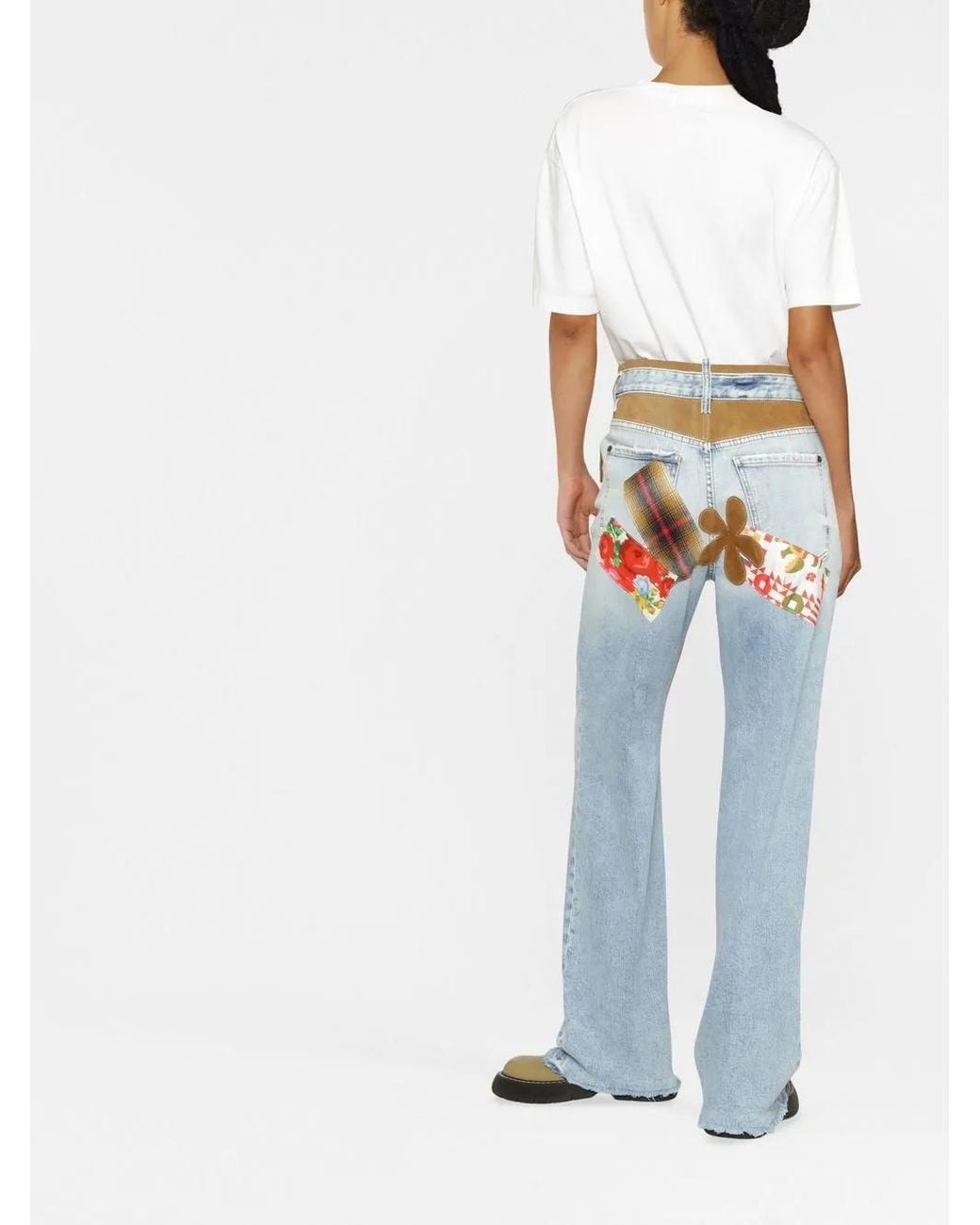Vaqueros Bootcut Con Flecos DSquared² de color Blue
