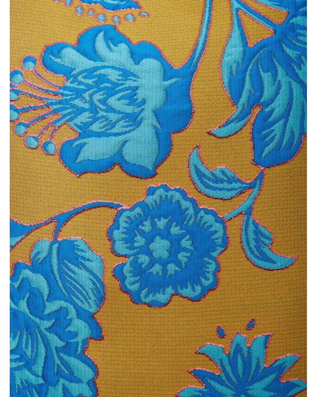 LaDoubleJ Blue Feather-trim La Scala Top
