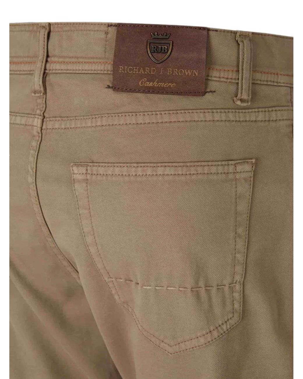 richard j. brown Natural Logo-Embroidered Slim-Fit Trousers for men