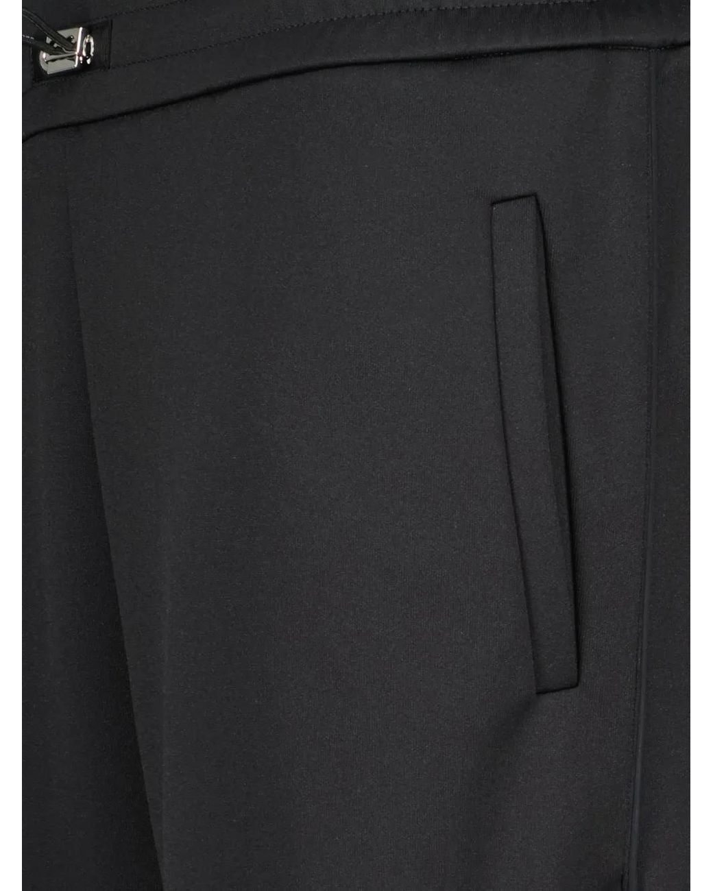 Fendi Black Logo Engraved Trim Trousers for men