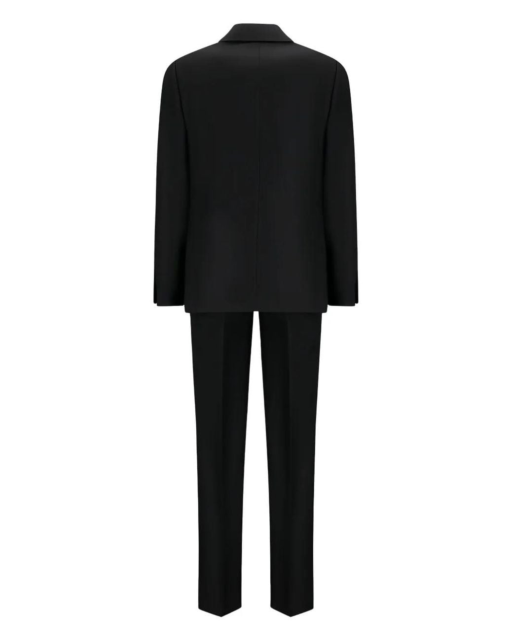 Lardini Black Cotton Single-Button Suit for men