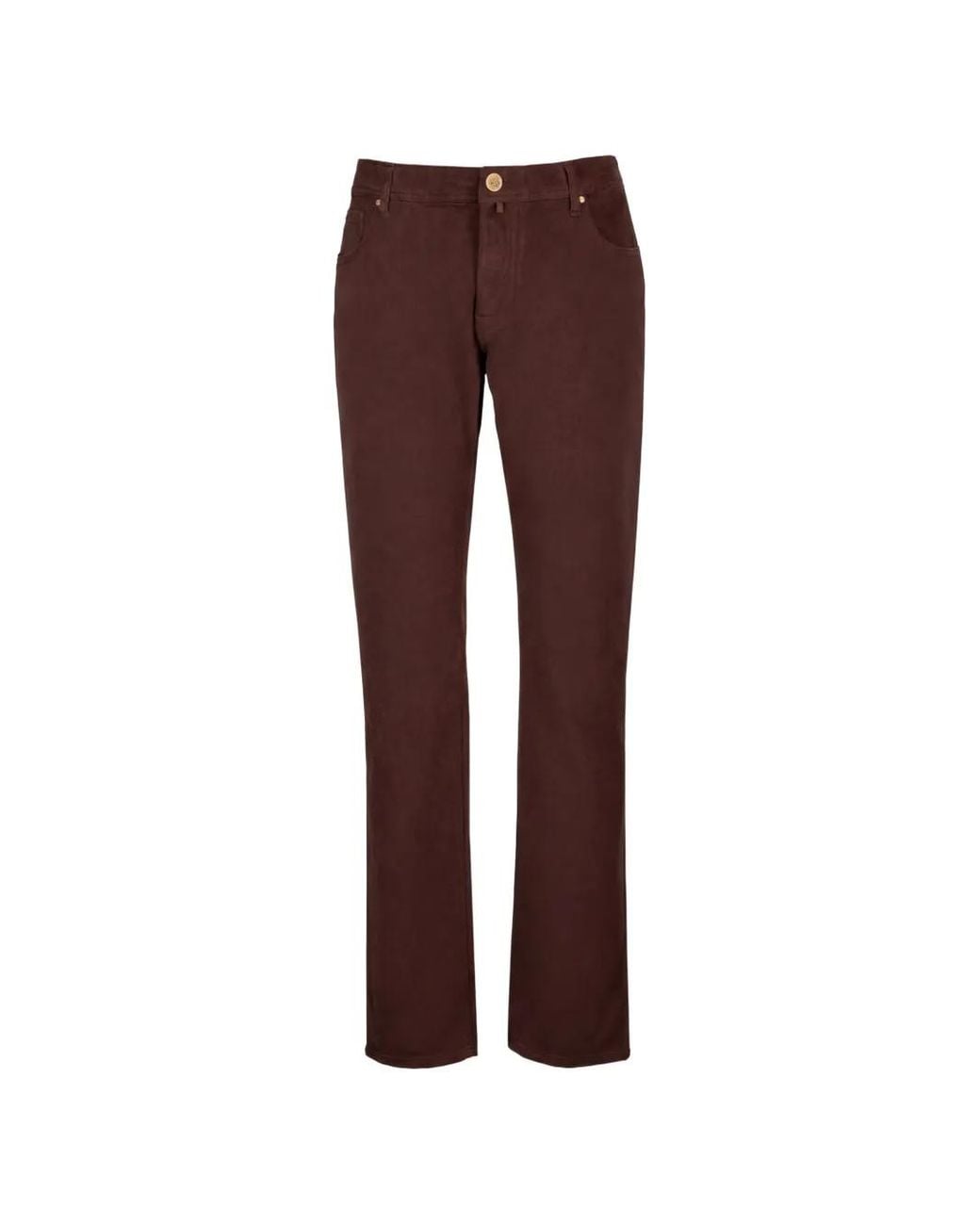 Jacob Cohen Brown Straight-Leg Corduroy Trousers for men