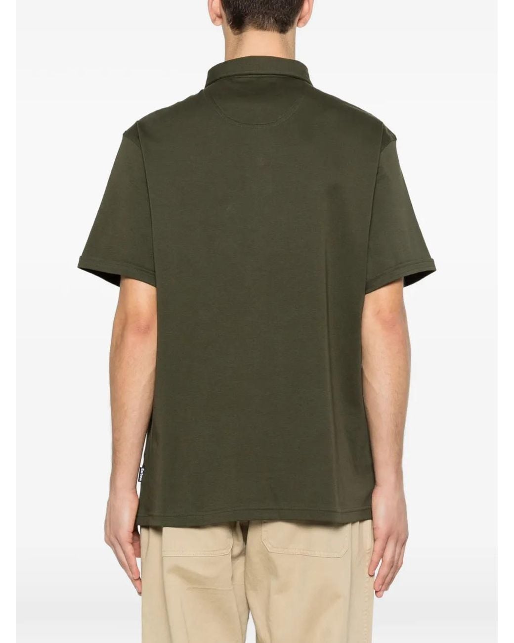 Barbour Green Corpatch Tailored Short-Sleeved Polo Shirt for men