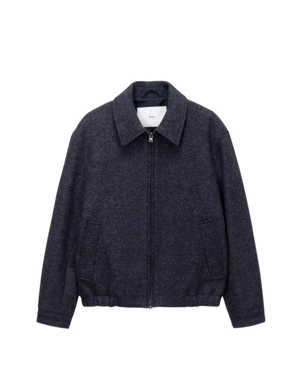 DUNST Blue Zip-Up Long-Sleeve Bomber Jacket