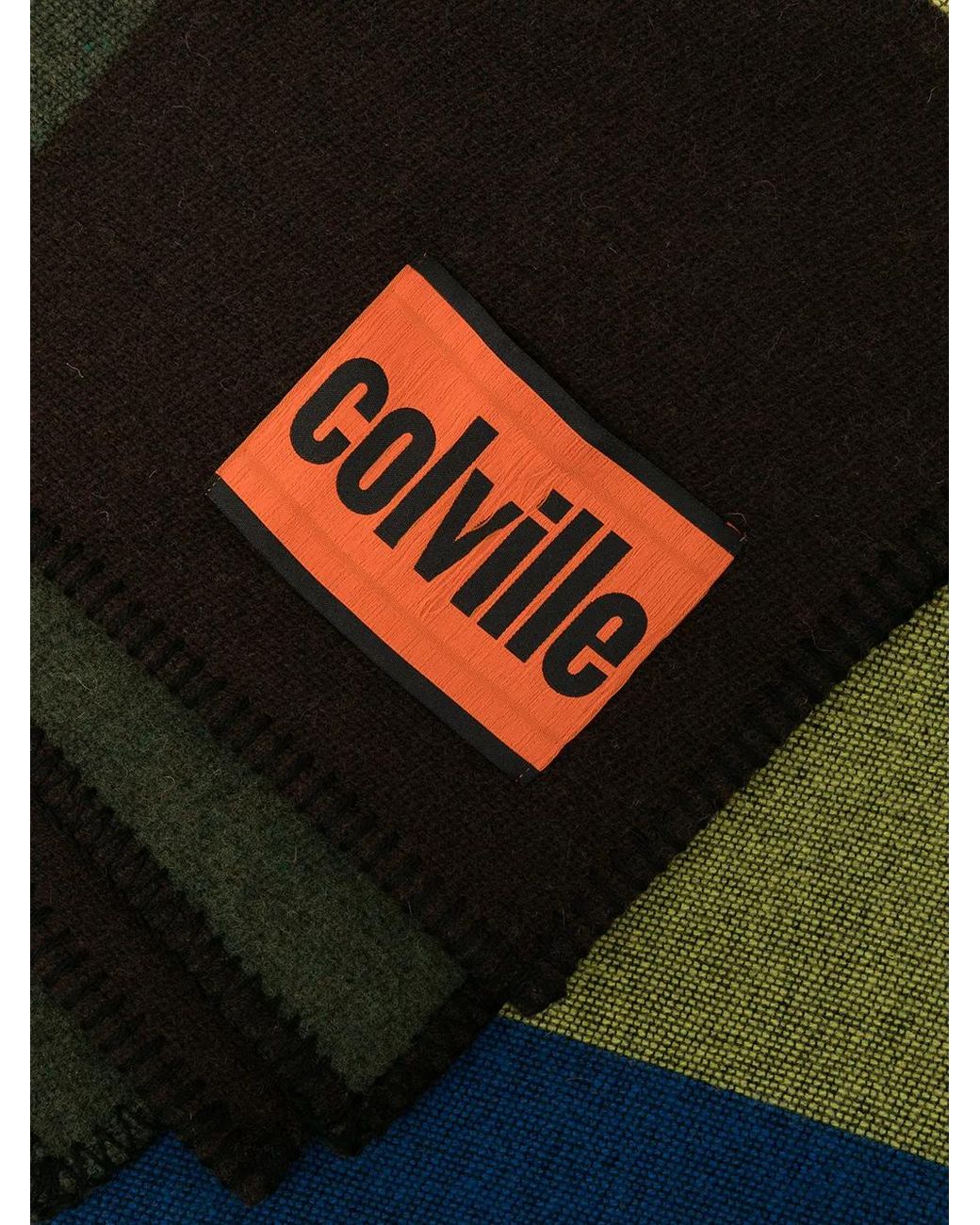 Colville Green Large Colour-Block Scarf