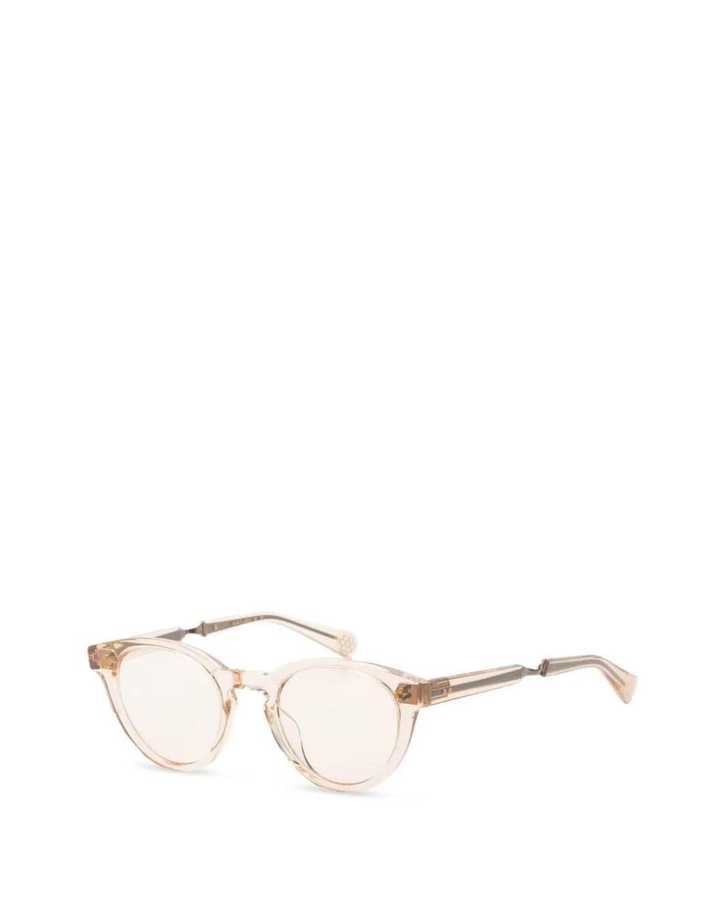 Garrett Leight Natural Audrey Round-Frame Sunglasses