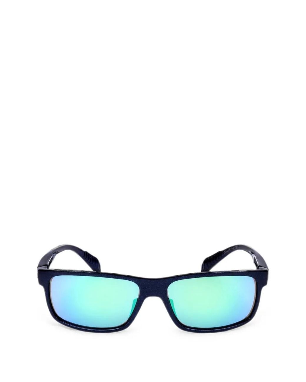 Adidas Blue Rectangle-Frame Sunglasses for men