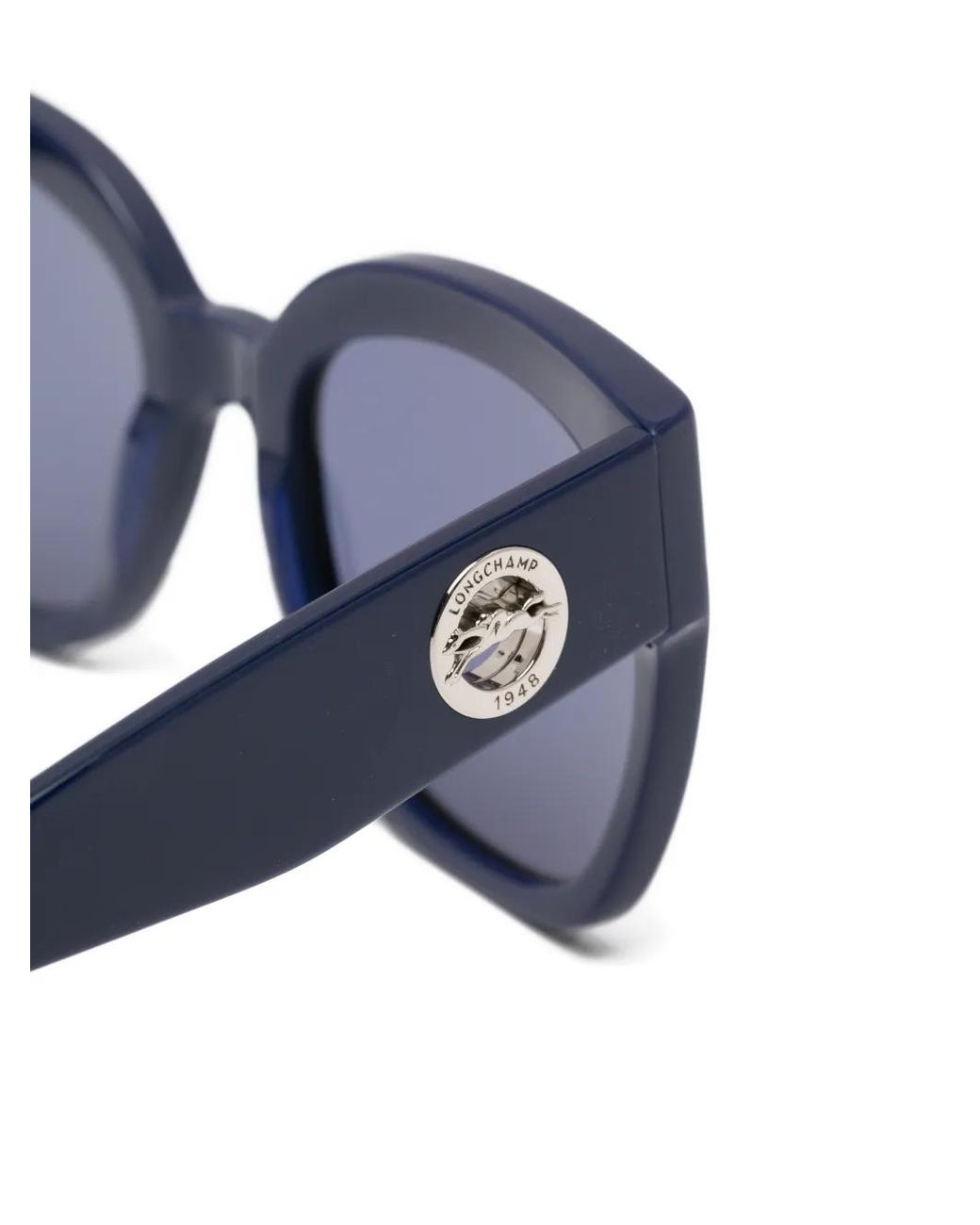 Longchamp Blue Logo-Plaque Sunglasses