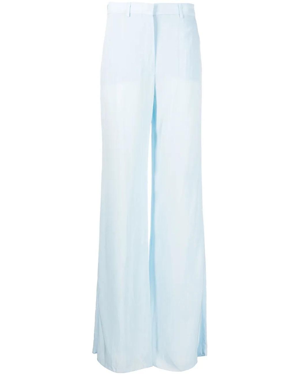 Sportmax Blue Straight-Leg Cut Trousers