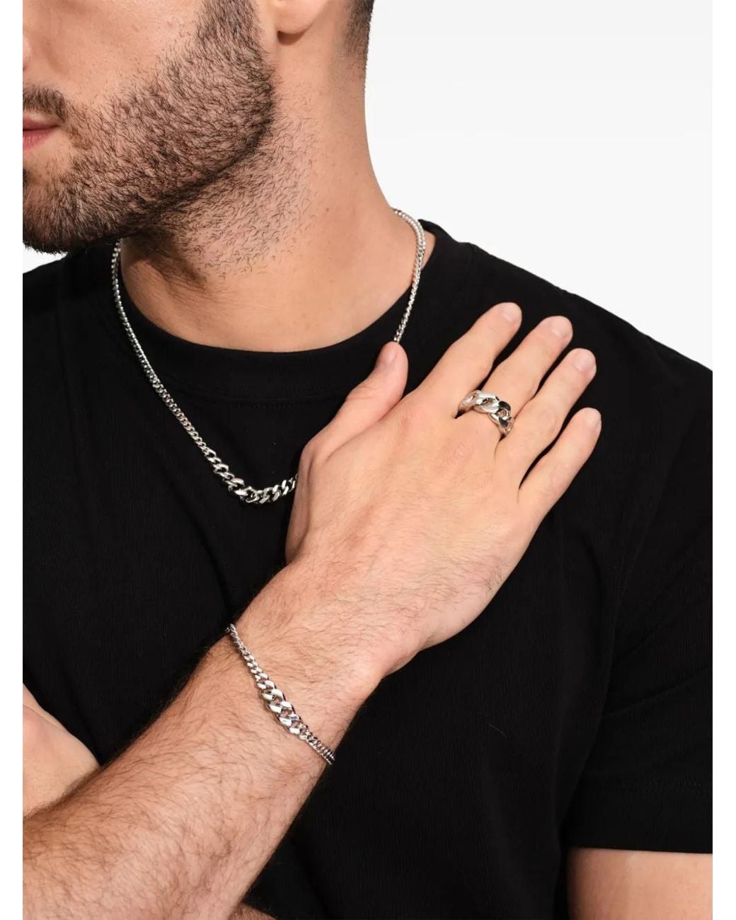 Tom Wood White Sterling Dean Curb-Chain Bracelet