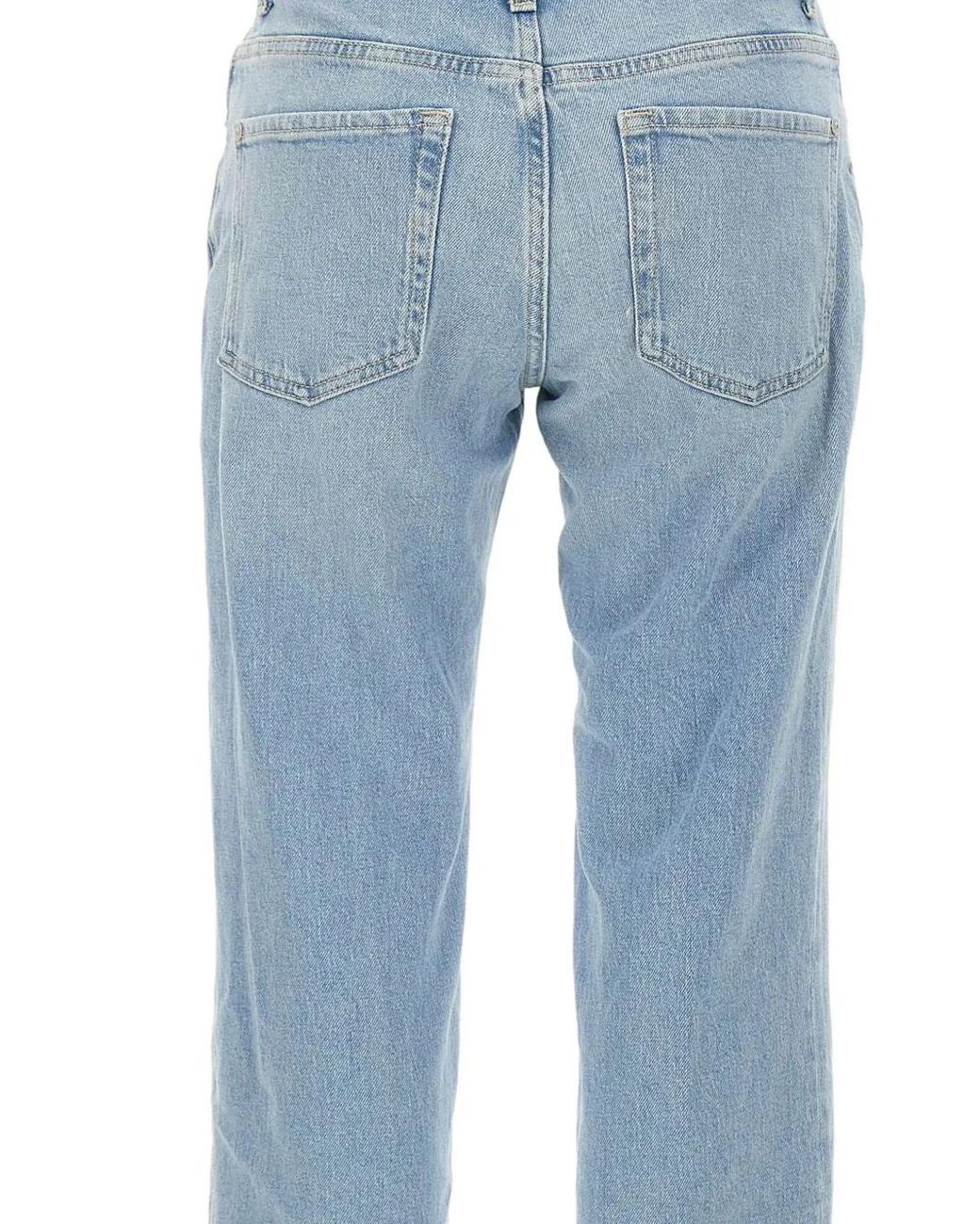 7 For All Mankind Blue Calie Five-Pocket Buttoned Jeans
