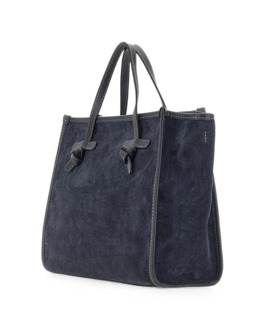 MARCELLA CLUB Blue Miss Marcella 32 Suede Tote Bag