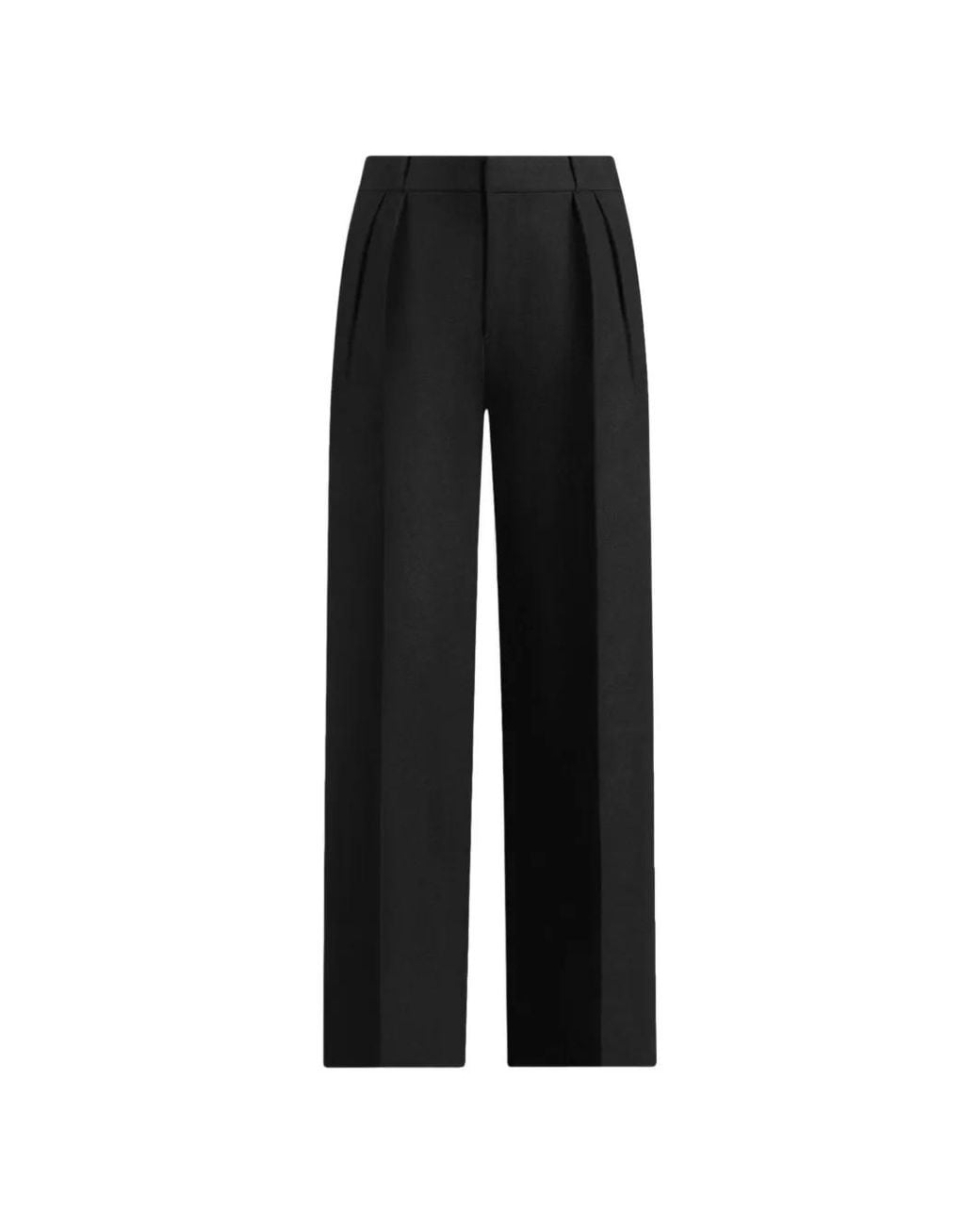 Manière De Voir Black Julie Twin-Pleated Tailored Trousers