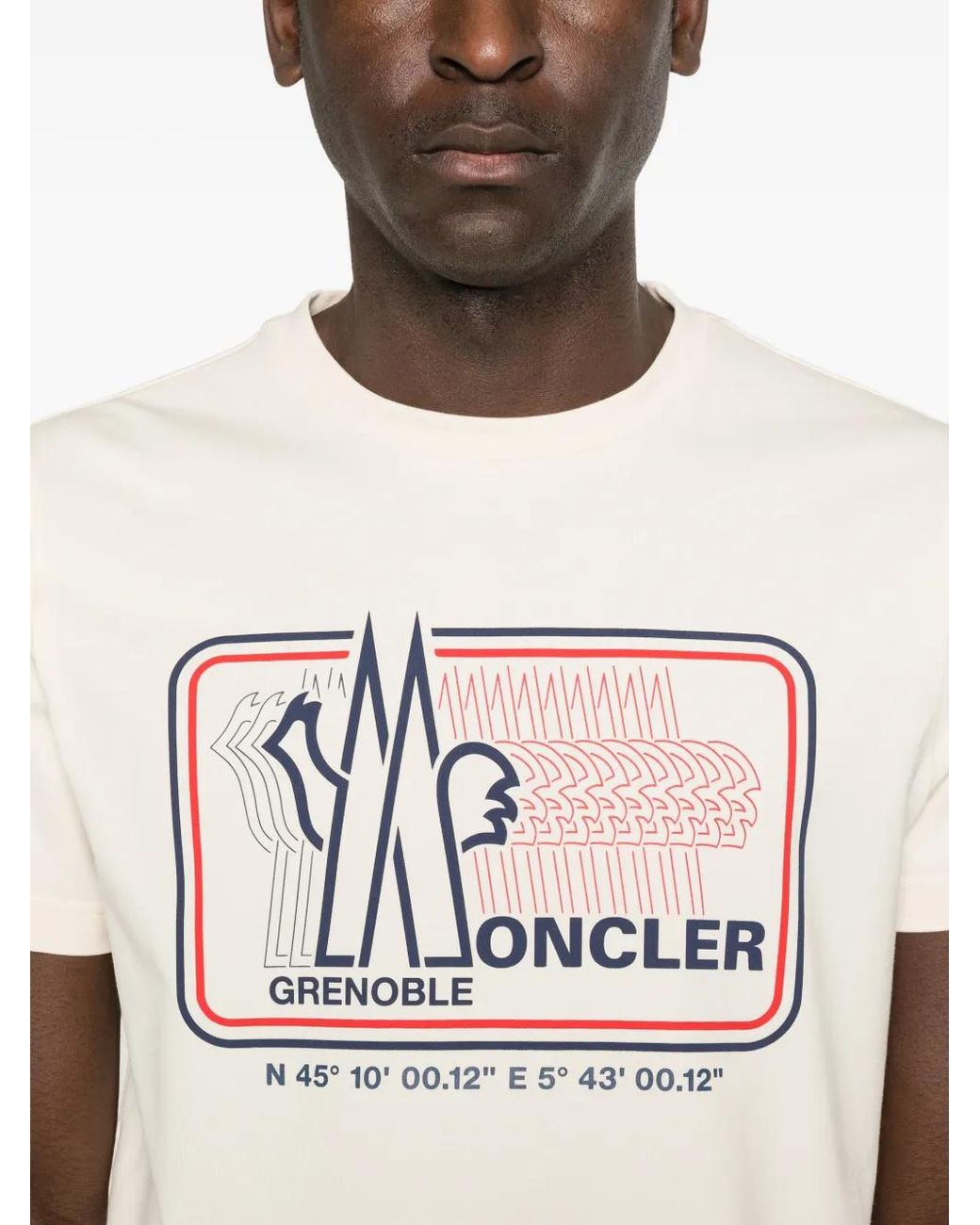 Moncler White Logo-Print T-Shirt for men