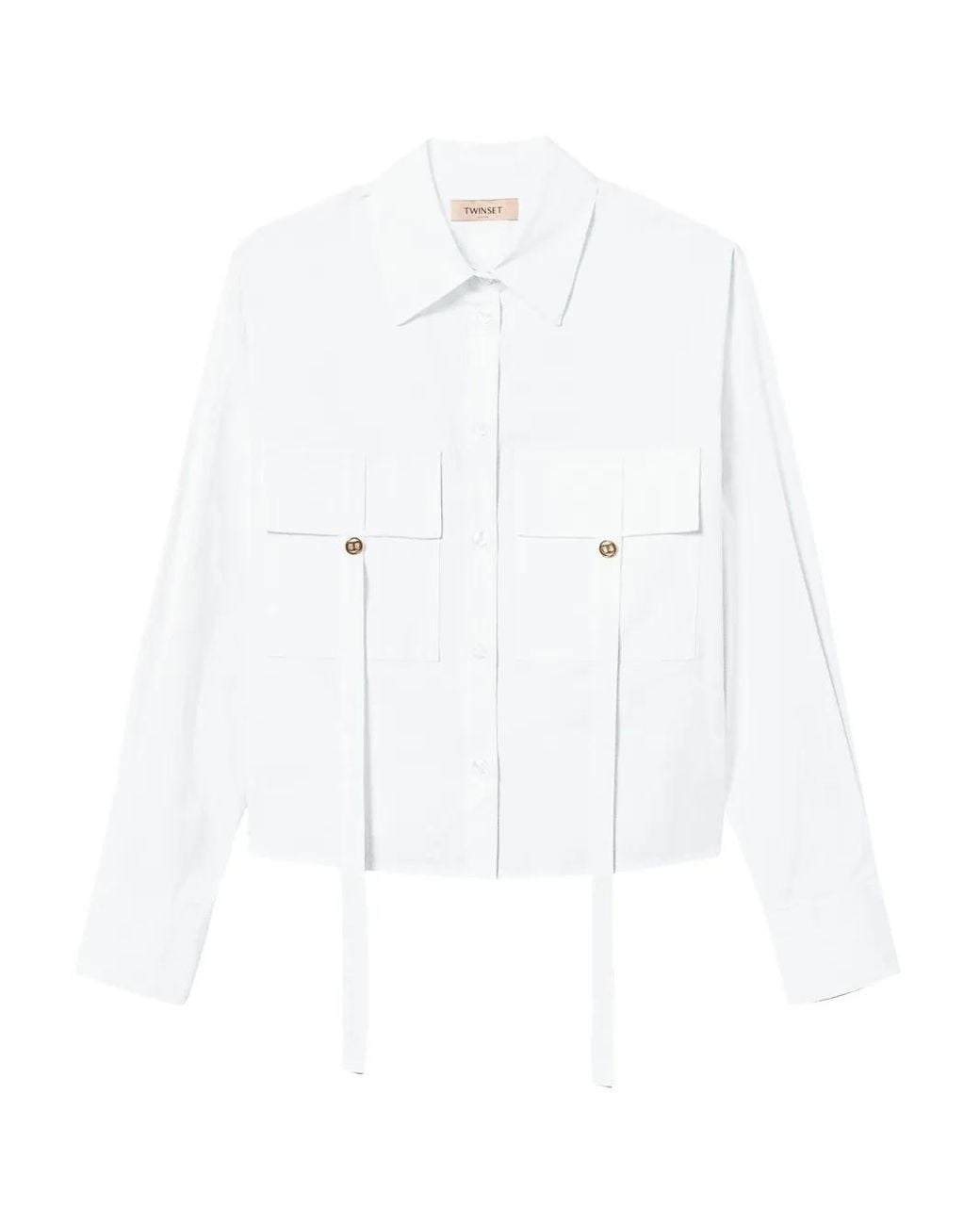Twinset White Woven Shirt