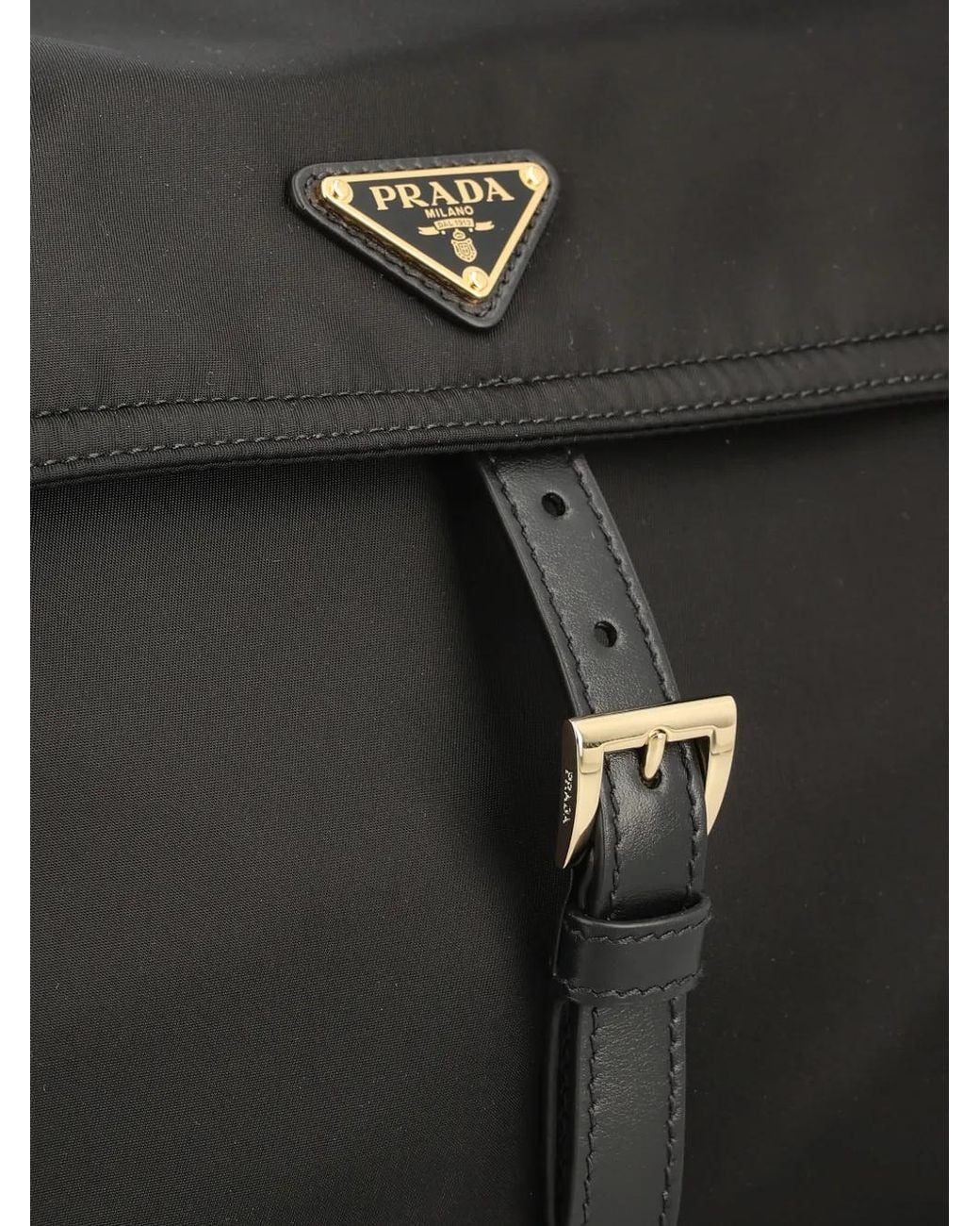 Prada Black Explore Large Re-Nylon Shoulder Bag With Flap