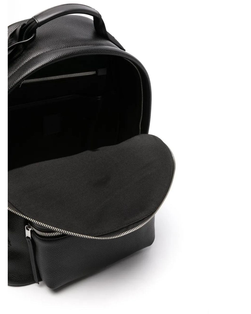 Sandro Black Coated Canvas Backpack for men