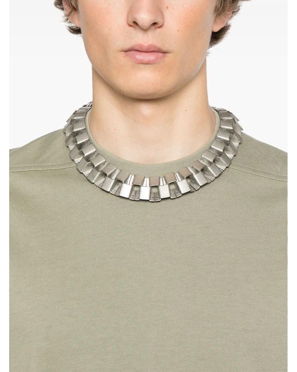 Rick Owens Green Jumbo T-Shirt for men