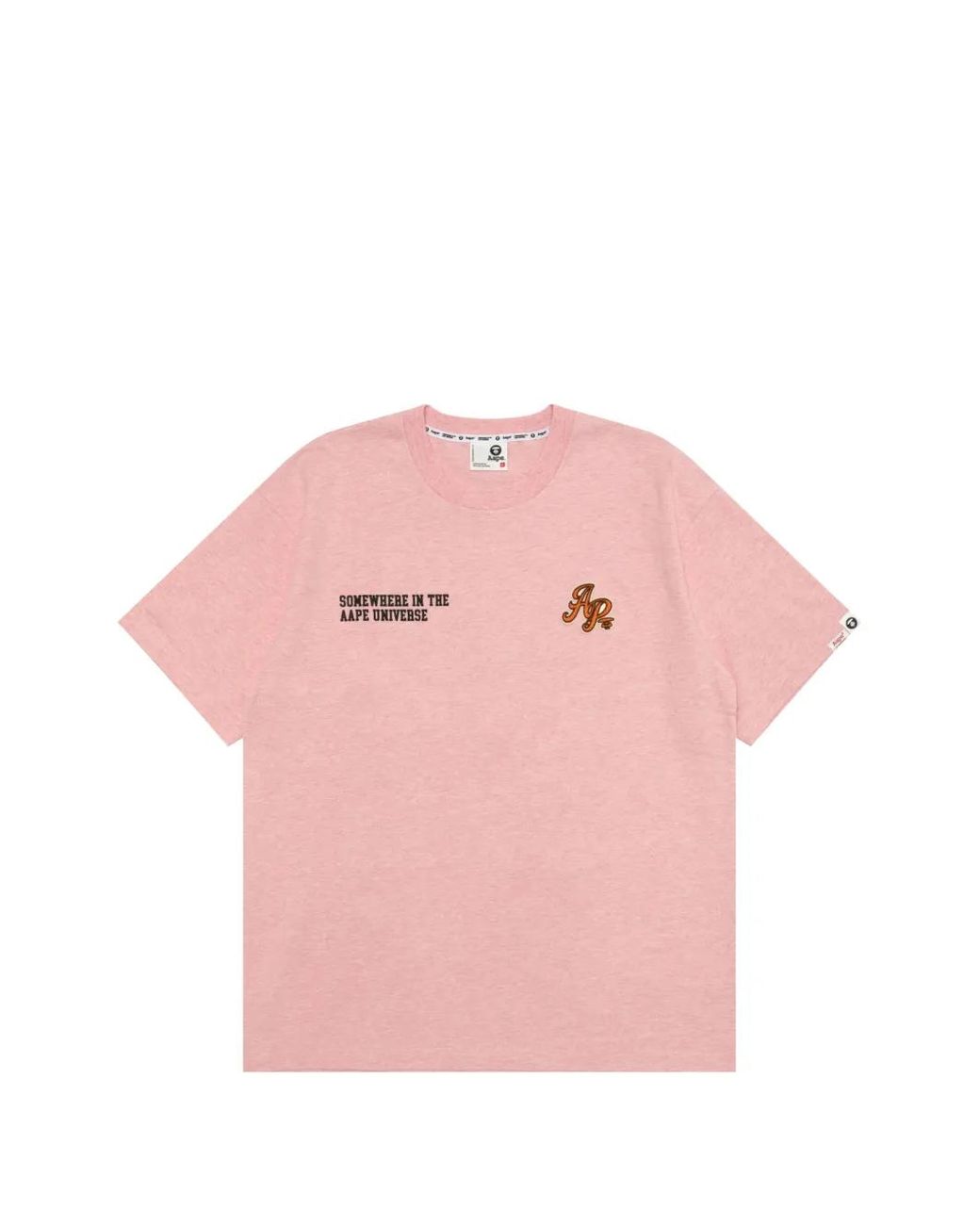 Aape By A Bathing Ape Pink Embroidered T-Shirt for men