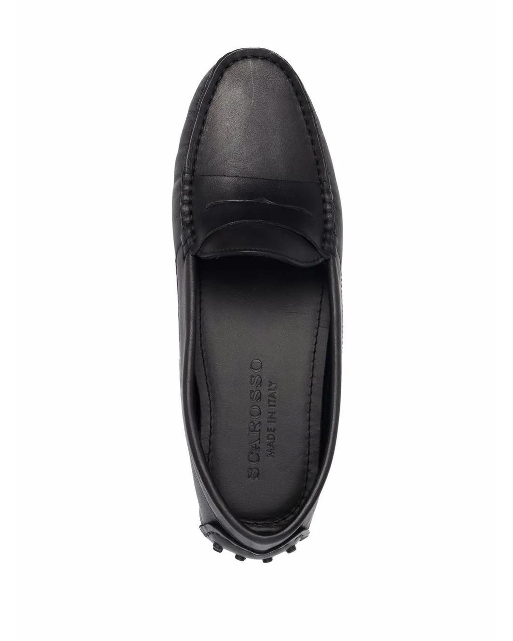 Scarosso Black Ashley Leather Loafers