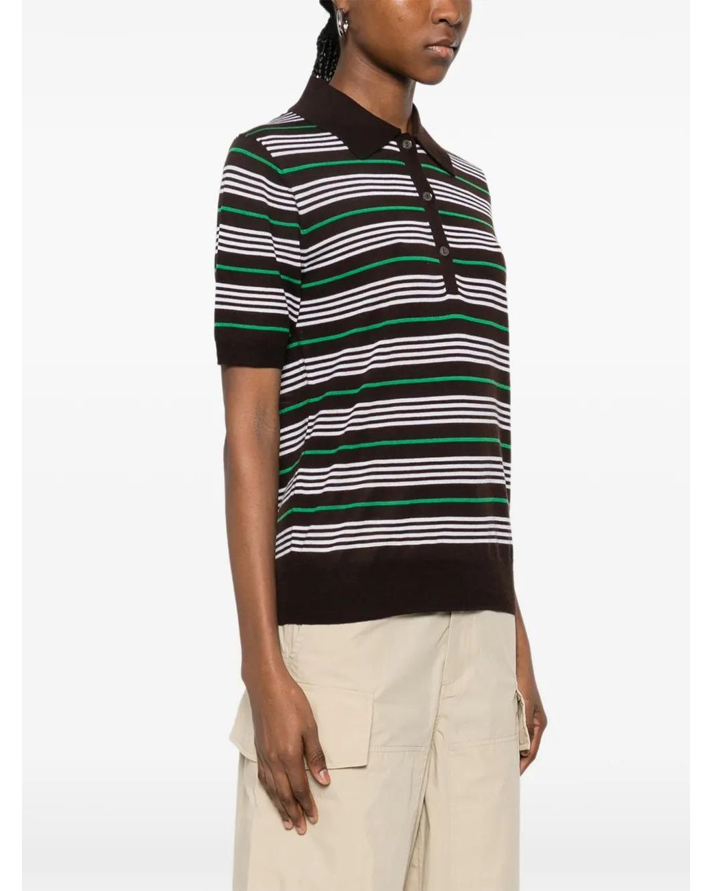 P.A.R.O.S.H. Black Polo À Rayures