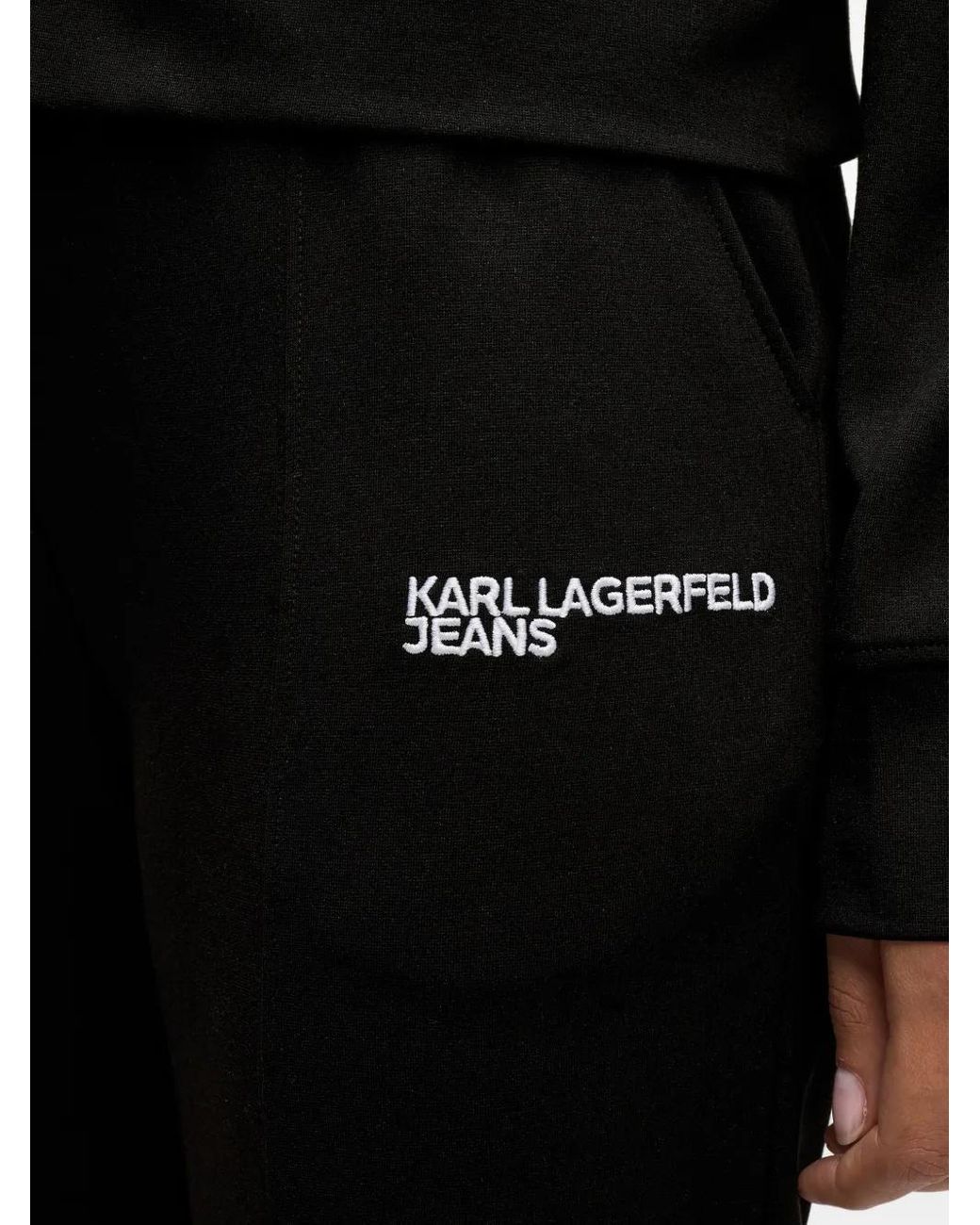 Karl Lagerfeld Gesmockte Joggingbroek in het Black
