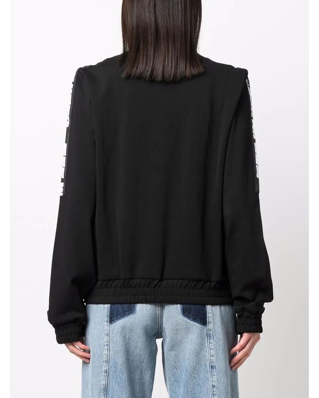 Off-White c/o Virgil Abloh Black Logo-Tape Track Jacket