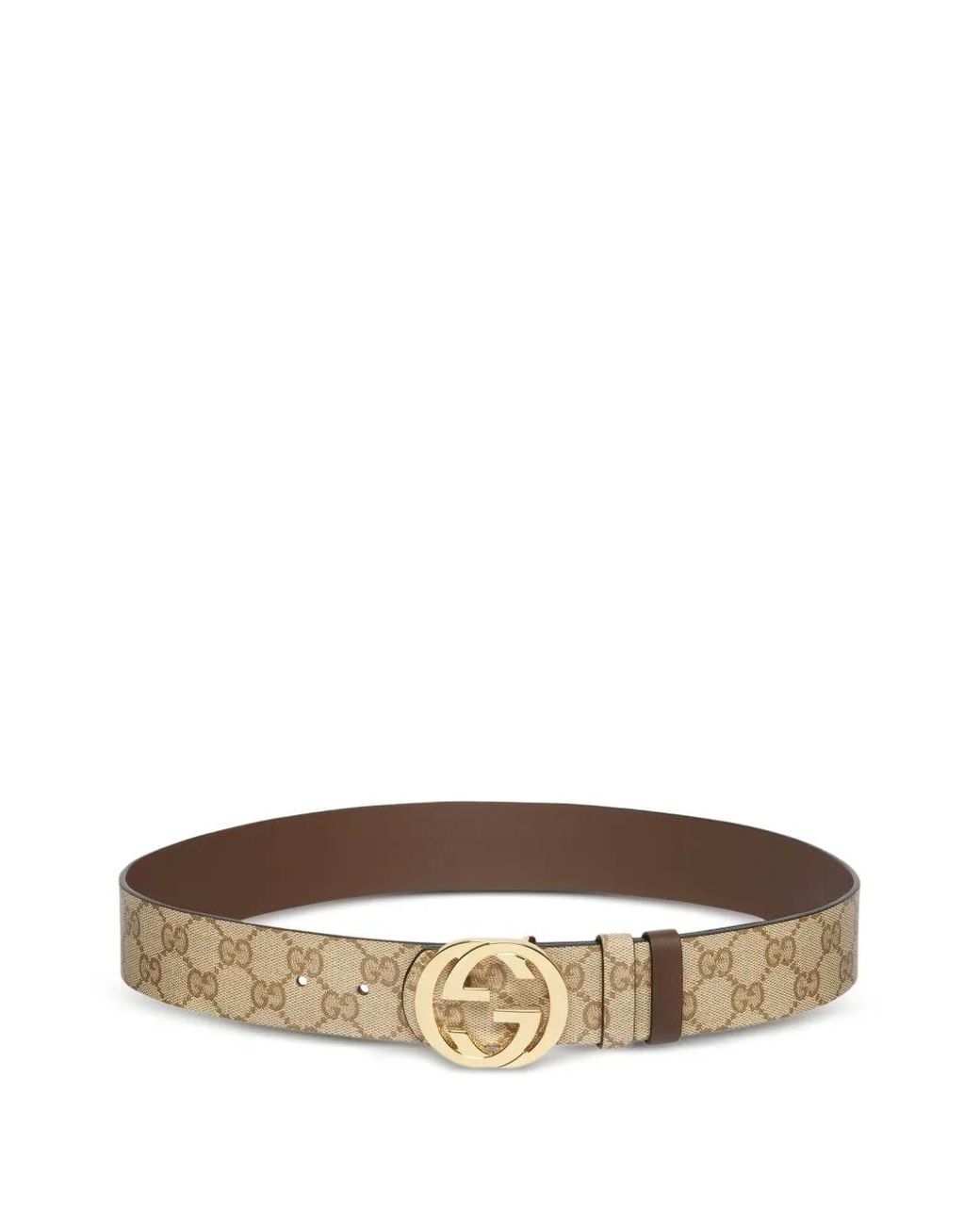 Gucci Brown Interlocking G Reversible Belt for men