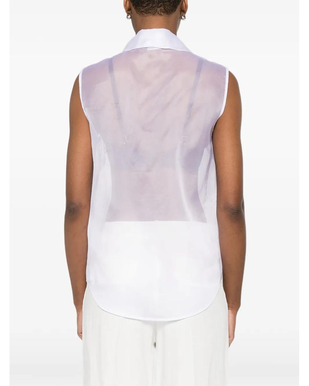 Top Con Volantes P.A.R.O.S.H. de color White