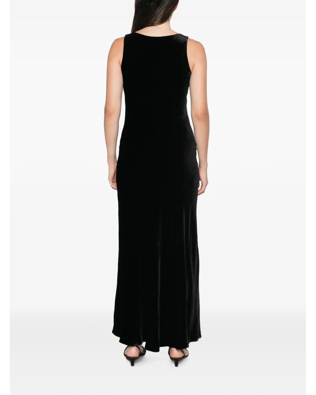 Rohe Black Scoop-Neck Velvet Dress
