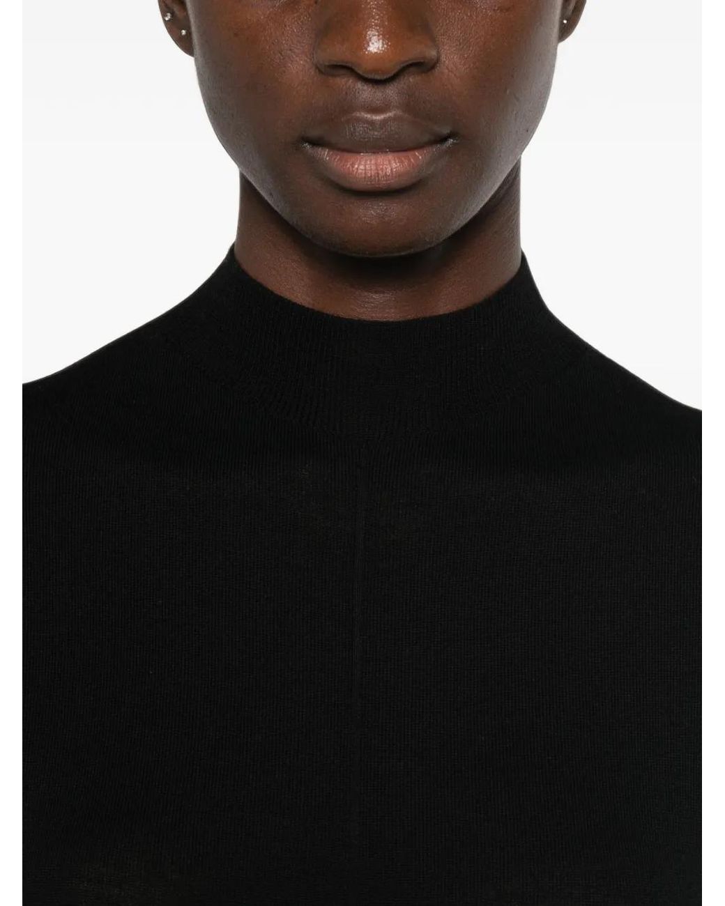 Le Petite Pulle Black High-Neck Long-Sleeves Sweater