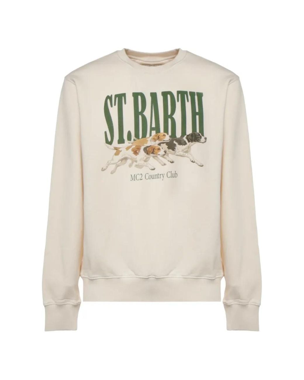 Mc2 Saint Barth White Soho Cotton Sweatshirt for men