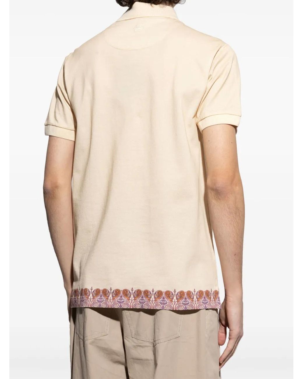 Etro Natural Polo With Logo for men
