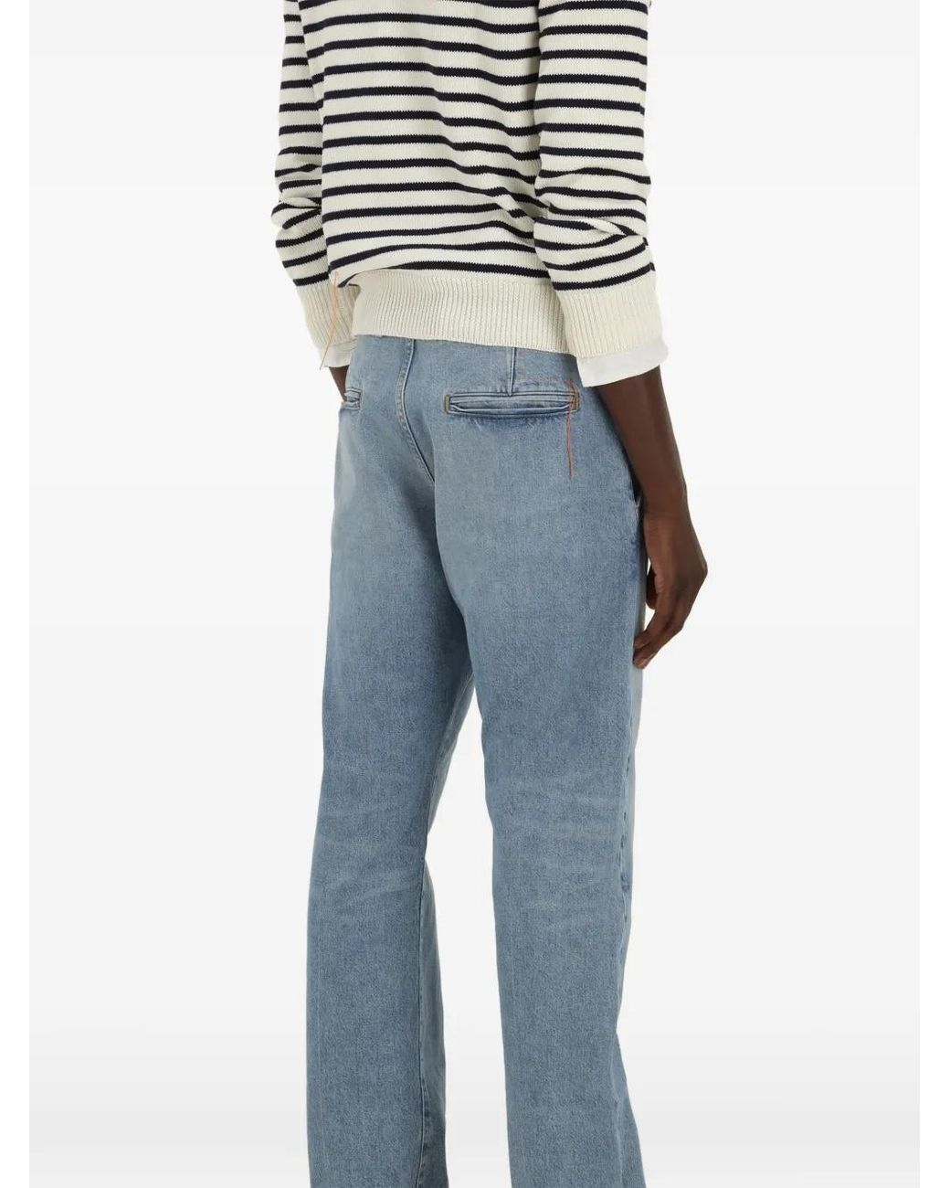 Fortela Blue Cotton Trousers for men