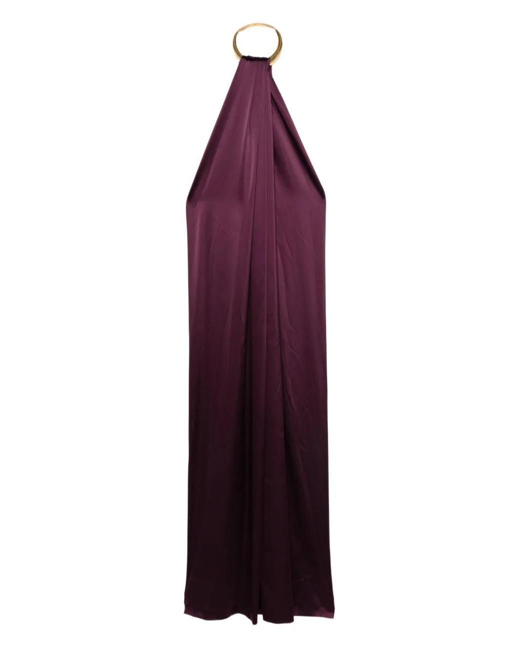 Stephane Rolland Purple Ring-Neck Maxi Dress